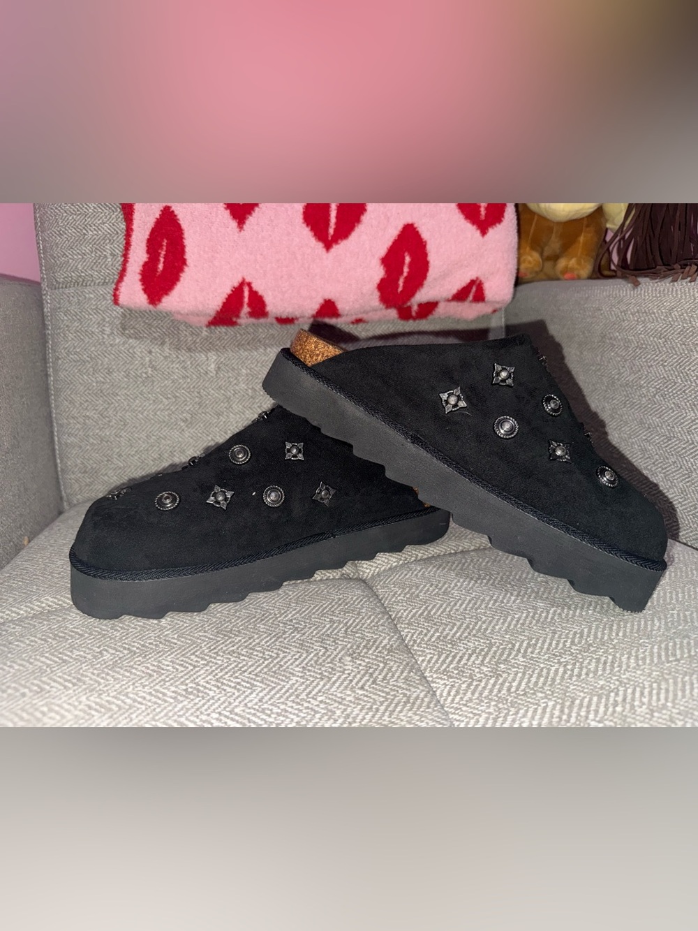 Outwoods Black Sunday Studded Clogs - Picture 9 of 10